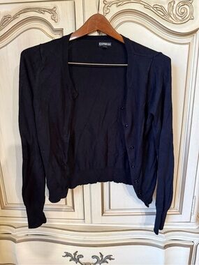 Express Black Button Front Cardigan Size S 🖤